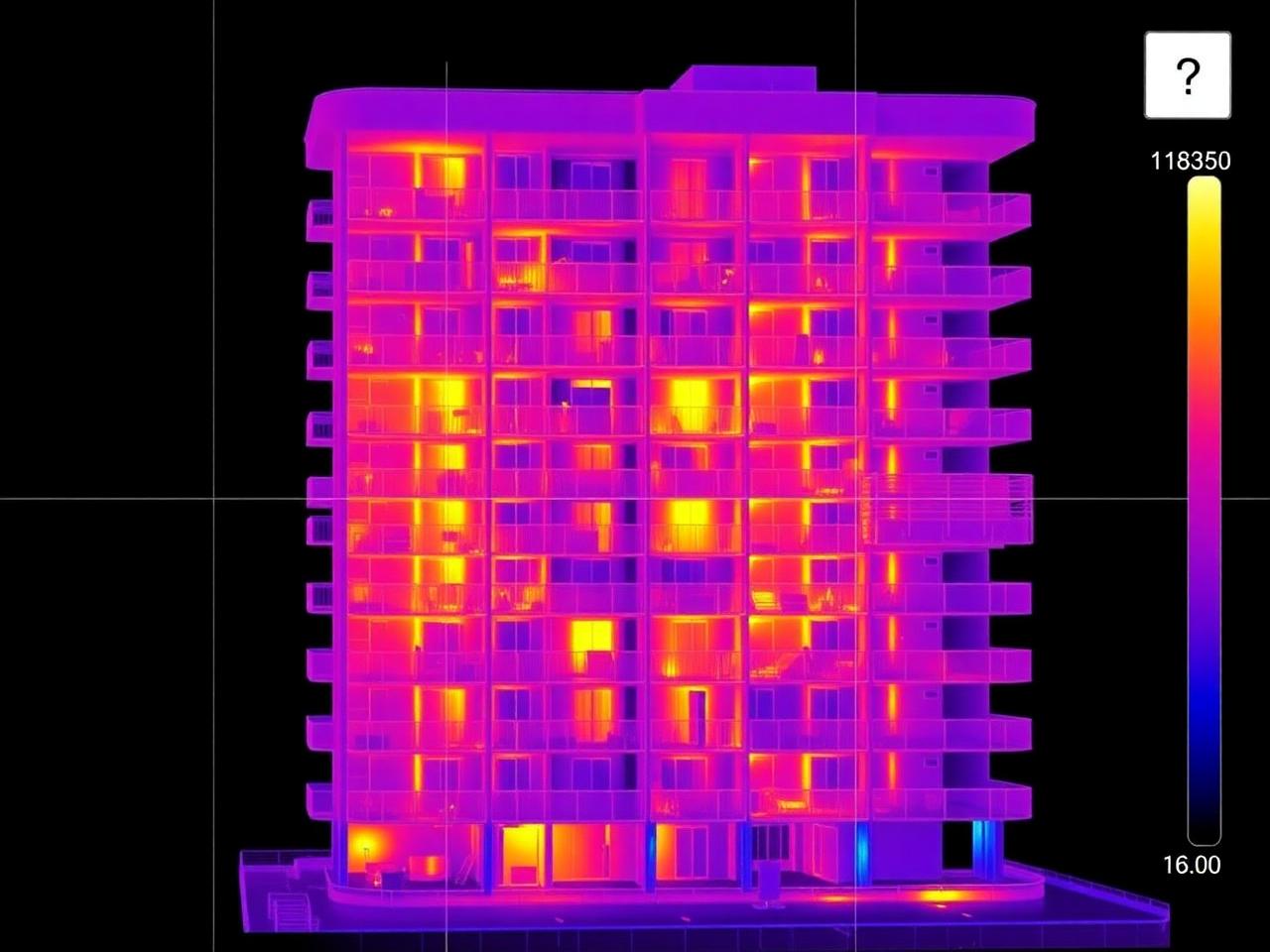 Radiometric thermal visualization of a Gulf Coast high-rise façade