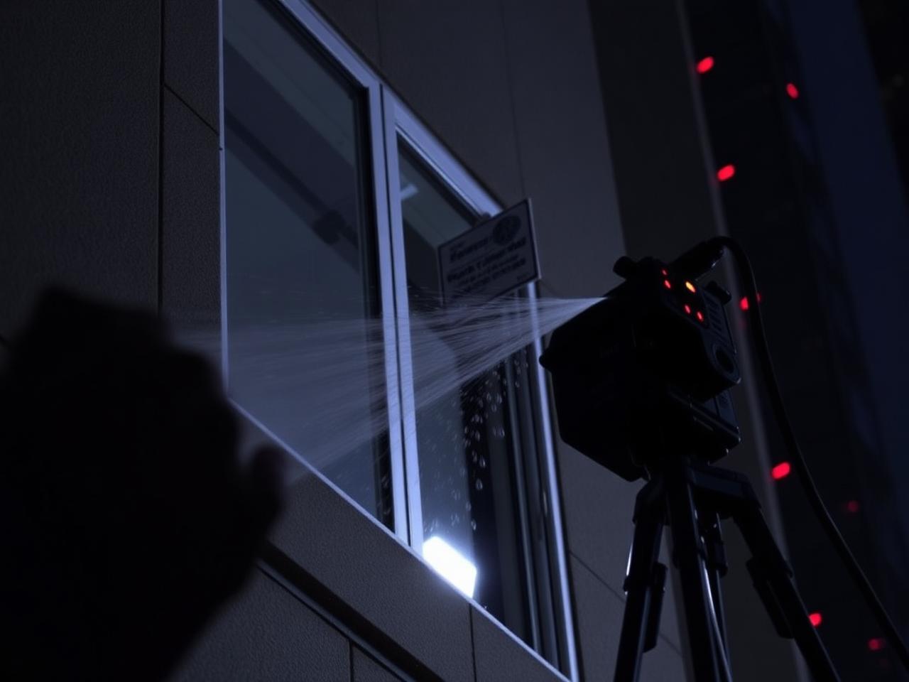 Spray rack water intrusion test on a building window